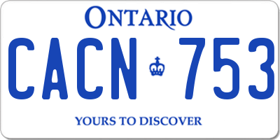 ON license plate CACN753