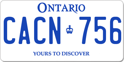 ON license plate CACN756