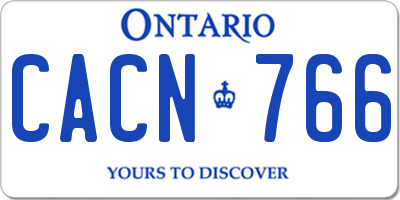 ON license plate CACN766