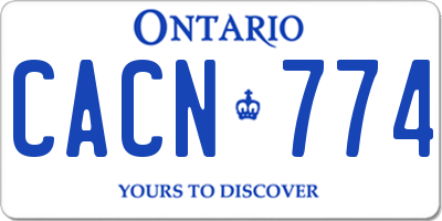 ON license plate CACN774