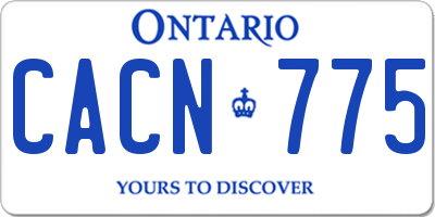 ON license plate CACN775