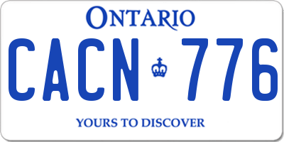 ON license plate CACN776