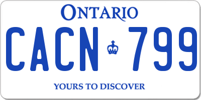 ON license plate CACN799