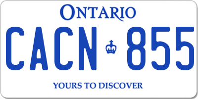 ON license plate CACN855