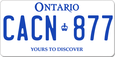 ON license plate CACN877