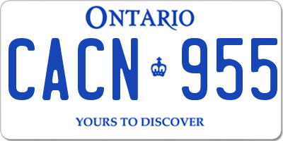 ON license plate CACN955