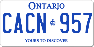 ON license plate CACN957