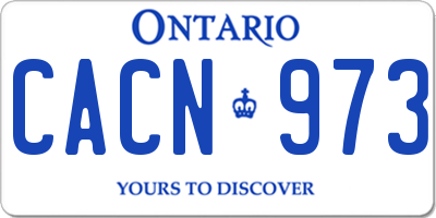 ON license plate CACN973