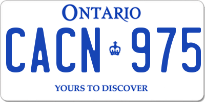 ON license plate CACN975