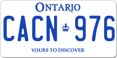 ON license plate CACN976