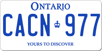 ON license plate CACN977