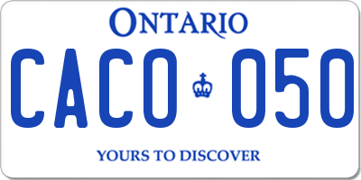 ON license plate CACO050