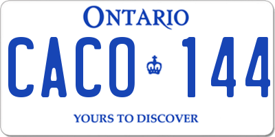 ON license plate CACO144