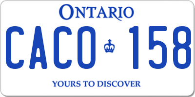 ON license plate CACO158