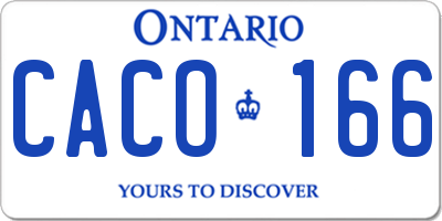 ON license plate CACO166