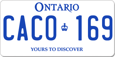 ON license plate CACO169