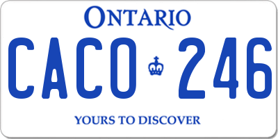 ON license plate CACO246