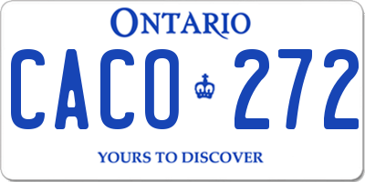 ON license plate CACO272