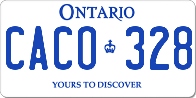 ON license plate CACO328