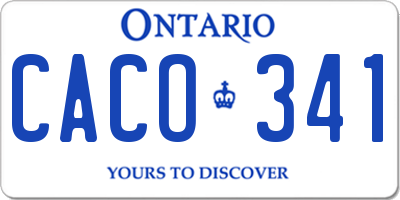 ON license plate CACO341