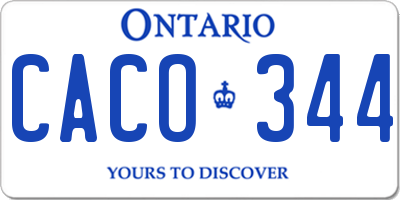 ON license plate CACO344