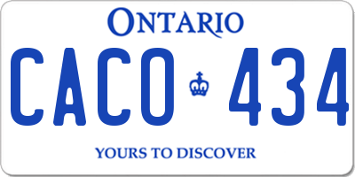 ON license plate CACO434