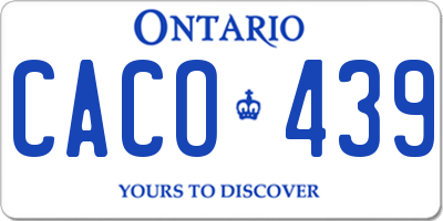 ON license plate CACO439