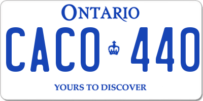 ON license plate CACO440