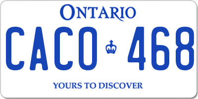 ON license plate CACO468