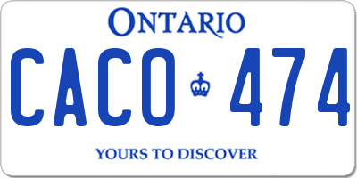 ON license plate CACO474