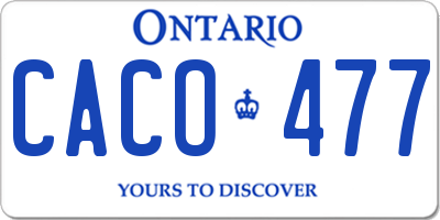 ON license plate CACO477