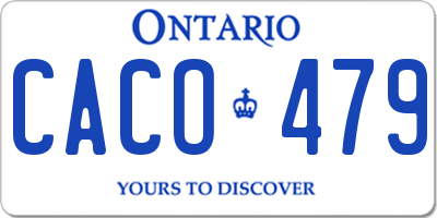 ON license plate CACO479