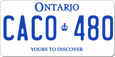 ON license plate CACO480