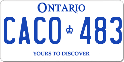 ON license plate CACO483