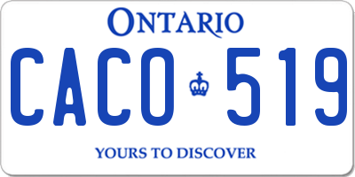 ON license plate CACO519