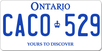 ON license plate CACO529