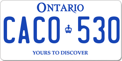 ON license plate CACO530