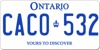 ON license plate CACO532