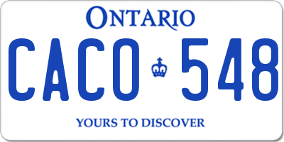 ON license plate CACO548