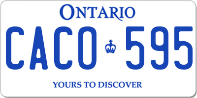 ON license plate CACO595