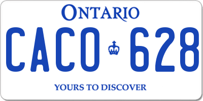 ON license plate CACO628