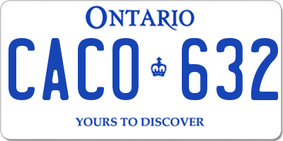 ON license plate CACO632