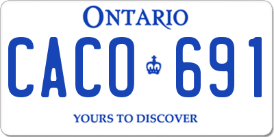 ON license plate CACO691