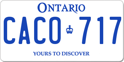 ON license plate CACO717