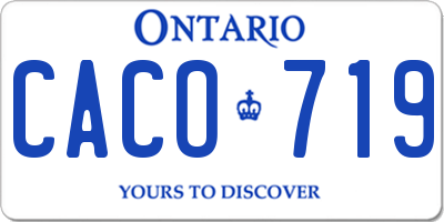 ON license plate CACO719