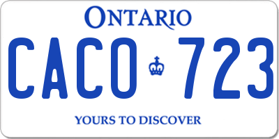 ON license plate CACO723