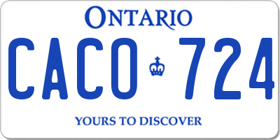 ON license plate CACO724