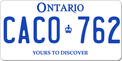 ON license plate CACO762