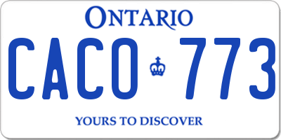 ON license plate CACO773