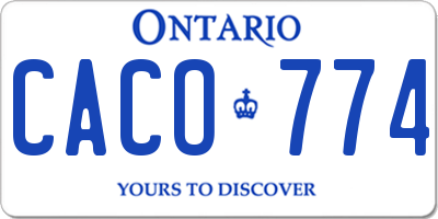 ON license plate CACO774